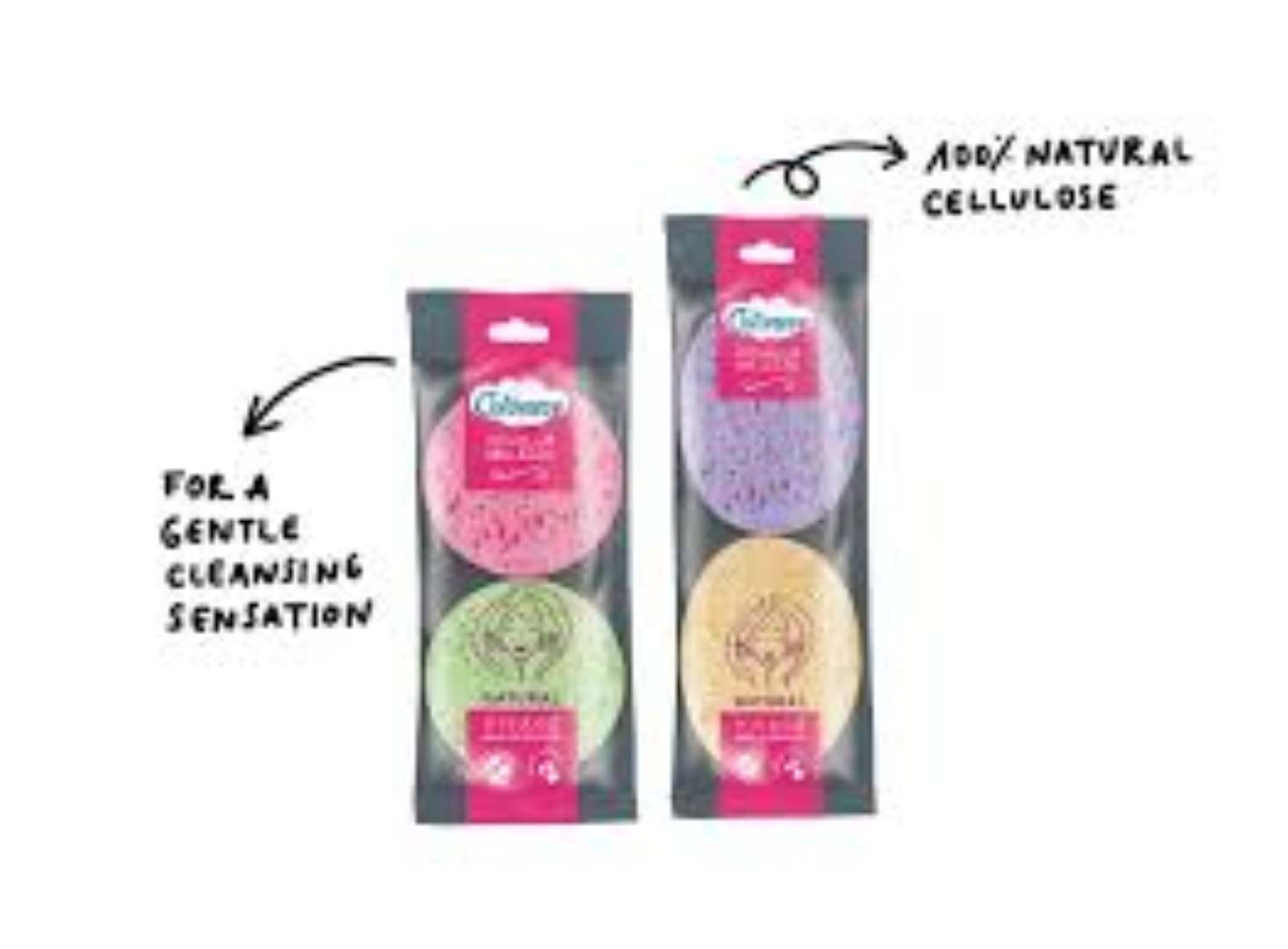 COTONEVE MAKE-UP REMOVER SPONGE ROUND 2'S